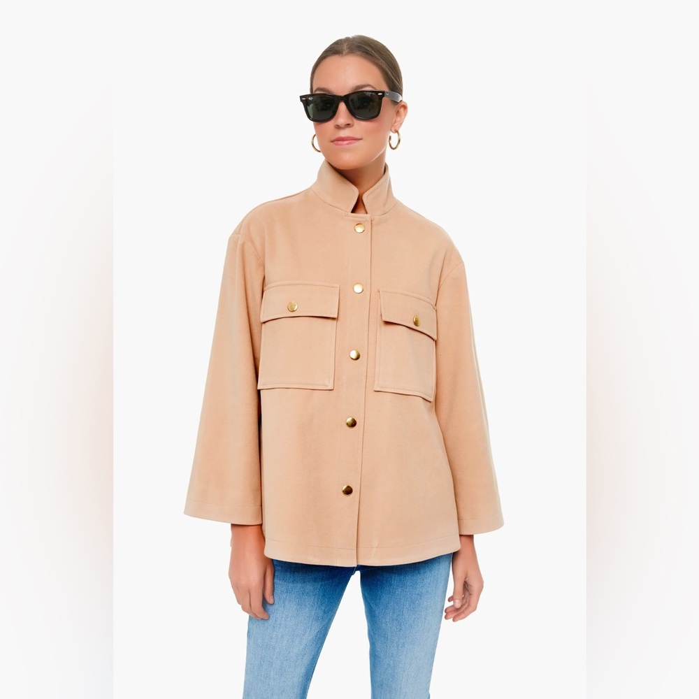 Tuckernuck Tan Jacket with Gold Buttons